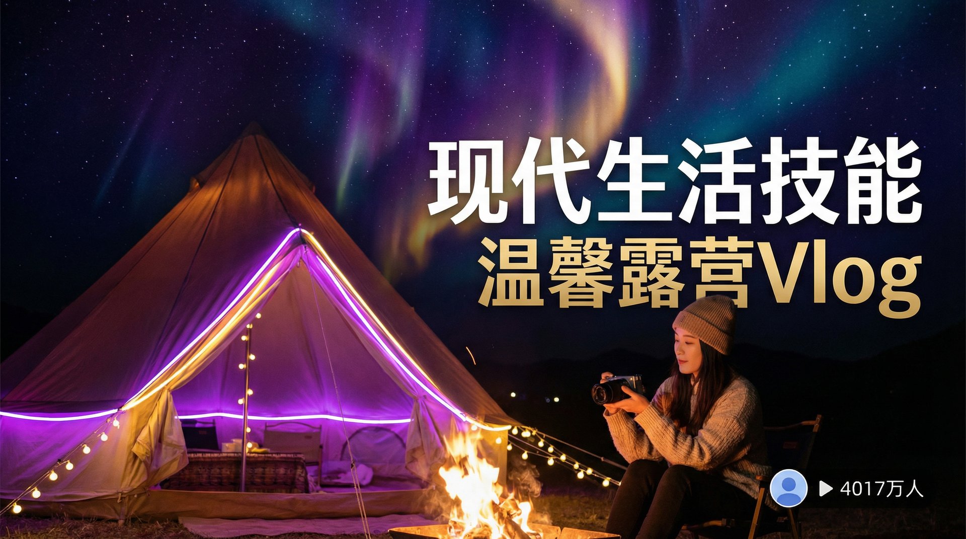 糖心Vlog生活视频 - 温馨露营Vlog生活技能分享